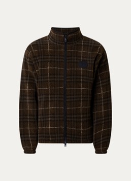Burberry Heren Fairfax jack van teddy met ruitdessin in de kleur Donkerbruin, maat: XL