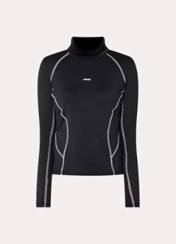 Obey Dames Nalia top met col en print in de kleur Zwart, maat: M
