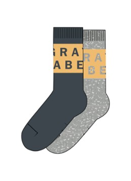Gray Label Meisjes Sokken met logoprint in de kleur Blauwgrijs