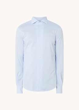 Boggi Milano Heren Regular fit overhemd met stretch in de kleur Lichtblauw
