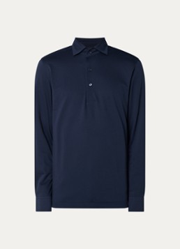 Boggi Milano Heren Regular fit overhemd met stretch in de kleur Donkerblauw