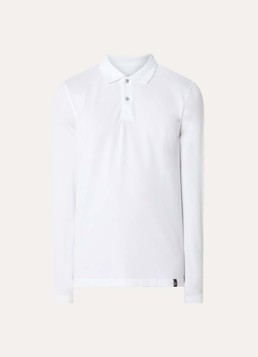 Boggi Milano Heren Regular fit polo met stretch in de kleur Wit