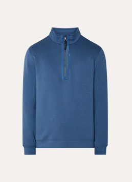 Boggi Milano Heren Boggi sweater met halve rits in de kleur Blauw