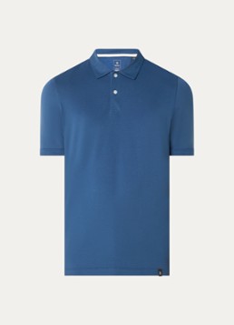 Boggi Milano Heren Regular fit polo met stretch in de kleur Blauw