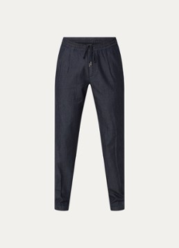 Boggi Milano Heren Straight fit chino met steekzakken in de kleur Indigo