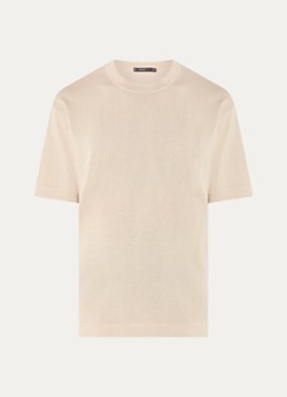 Boggi Milano Heren T-shirt met ronde hals in de kleur Beige