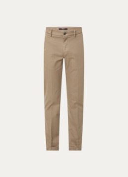 Boggi Milano Heren Slim fit pantalon met steekzakken in de kleur Zand