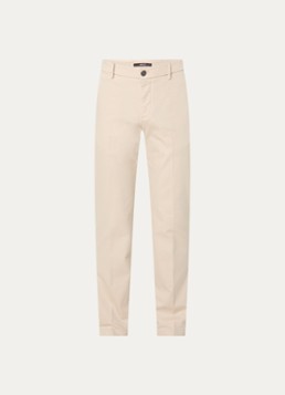 Boggi Milano Heren Slim fit pantalon met steekzakken in de kleur Creme