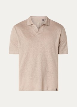 Boggi Milano Heren Regular fit polo met stretch in de kleur Donkerbeige