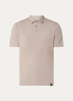 Boggi Milano Heren Regular fit polo met stretch in de kleur Donkerbeige