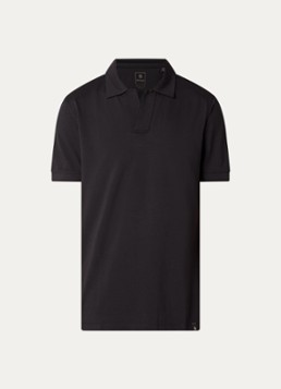 Boggi Milano Heren Regular fit polo met stretch in de kleur Zwart