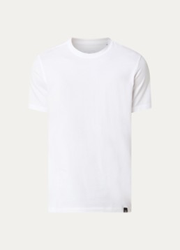 Boggi Milano Heren T-shirt met ronde hals in de kleur Wit