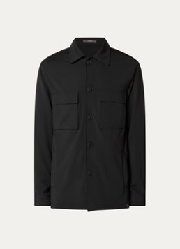 Boggi Milano Heren Overshirt met borstzakken in de kleur Zwart