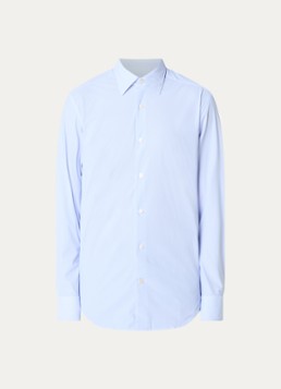 Boggi Milano Heren Regular fit overhemd met print in de kleur Lichtblauw