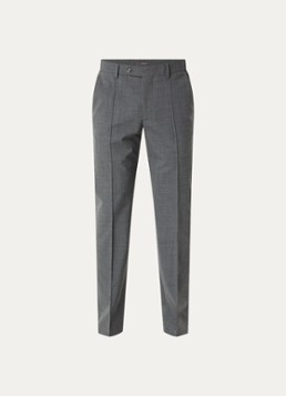 Boggi Milano Heren Slim fit pantalon in wolblend met steekzakken in de kleur Donkergrijs