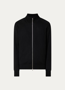 Boggi Milano Heren Fijngebreide vest met ritszakken in de kleur Zwart