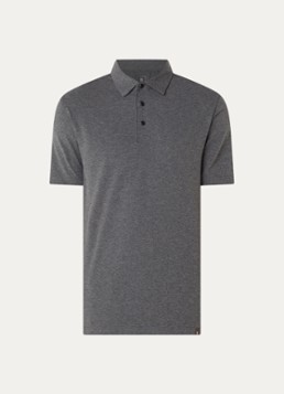 Boggi Milano Heren Regular fit polo met stretch in de kleur Donkergrijs
