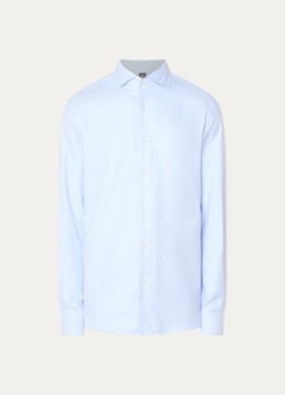 Boggi Milano Heren Regular fit overhemd met streepprint in de kleur Lichtblauw