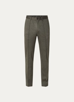 Boggi Milano Heren Slim fit pantalon van jersey met gemêleerd dessin in de kleur Bruin