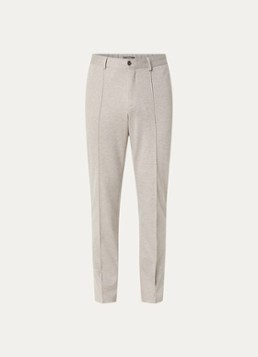 Boggi Milano Heren Tapered fit pantalon met gemêleerd dessin in de kleur Zand
