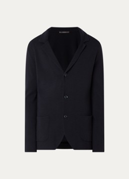 Boggi Milano Heren Fijngebreid vest van wol met V-hals in de kleur Donkerblauw