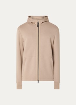 Boggi Milano Heren Sweatvest met capuchon in de kleur Camel