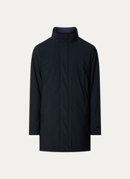Boggi Milano Heren Gewatteerde parka met uitneembare voering in de kleur Donkerblauw