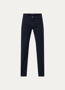 Boggi Milano Heren Slim fit jeans met gekleurde wassing en steekzakken in de kleur Donkerblauw