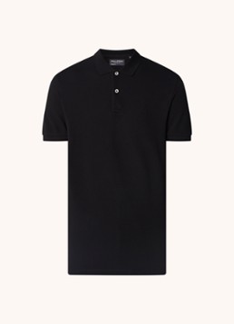 Marc O'Polo Heren Polo met logoborduring in de kleur Zwart