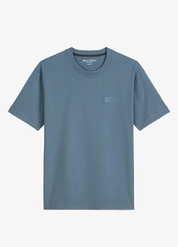 Marc O'Polo Heren T-shirt met logo in de kleur Blauwgrijs