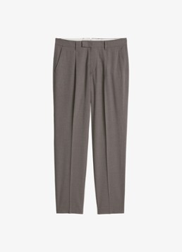 Marc O'Polo Heren Straight fit pantalon in wolblend met steekzakken in de kleur Bruin