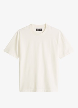 Marc O'Polo Heren T-shirt met ronde hals in de kleur Gebroken wit