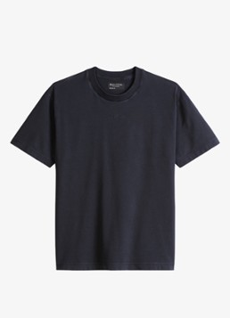 Marc O'Polo Heren T-shirt met ronde hals in de kleur Donkerblauw
