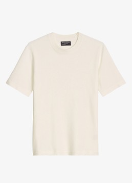 Marc O'Polo Heren T-shirt met logo in de kleur Silky White-1183 / Wit
