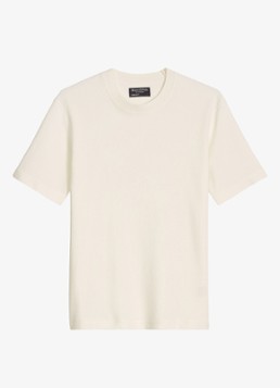 Marc O'Polo Heren T-shirt met logo in de kleur Silky White-1183 / Wit