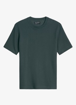 Marc O'Polo Heren T-shirt met logo in de kleur Mangrove-0362 / Groen