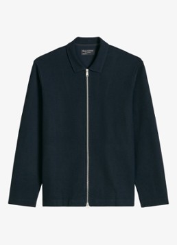 Marc O'Polo Heren Jack met kraag in de kleur Donkerblauw