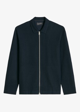Marc O'Polo Heren Jack met kraag in de kleur Donkerblauw