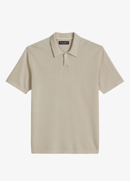 Marc O'Polo Heren Regular fit polo met borduring in de kleur Beige