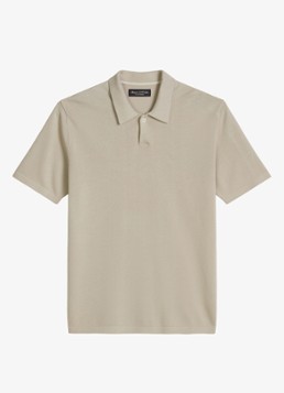 Marc O'Polo Heren Regular fit polo met borduring in de kleur Beige