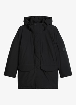 Marc O'Polo Heren Gewatteerde jas met capuchon in de kleur Zwart