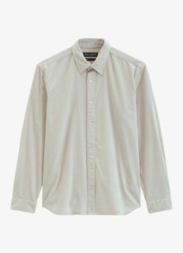 Marc O'Polo Heren Regular fit overhemd van corduroy in de kleur Creme