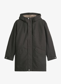 Marc O'Polo Heren Parka met capuchon in de kleur Donkergrijs