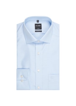 Olymp Heren Modern fit overhemd met borstzak in de kleur Lichtblauw, maat: 38