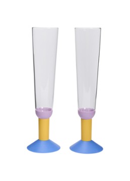 Bodum Oktett champagneglas 30 cl set van 2 Transparant - Deal