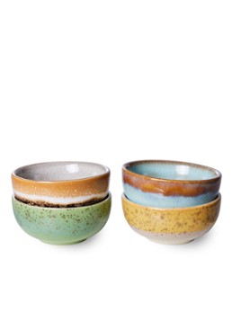 HKliving Castor dipschaal 8 cm set van 4 Multicolor - Deal