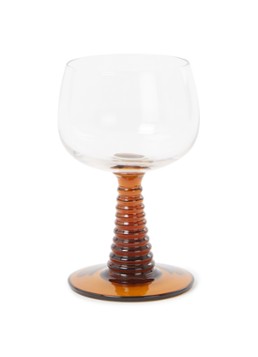 HKliving Swirl hoog wijnglas 35 cl Okergeel - Deal