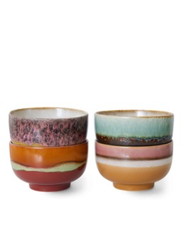 HKliving Geyser kom 13,5 cm set van 4 Multicolor - Deal