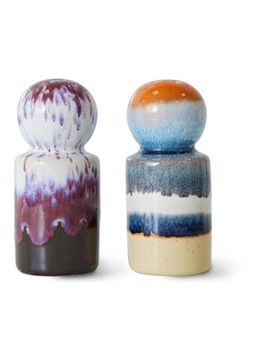 HKliving Stargaze peper- en zoutmolen 10 cm set van 2 Multicolor - Deal