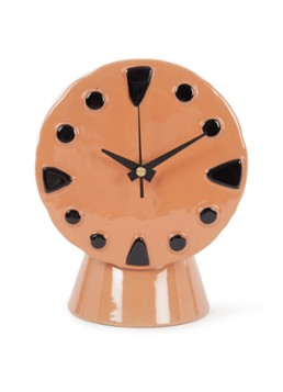 HKliving Tafelklok van keramiek 20,8 cm Abrikoos - Deal